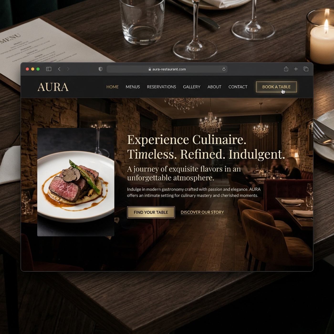 Restaurant Concept mockup
